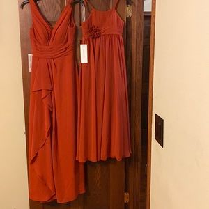 Azazie Bridesmaid and Junior Bridesmaid formal dresses bundle.